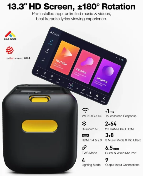 Ikarao Break X1 Smart Karaoke Speaker - Ledmart.pk